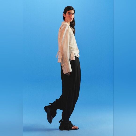 NWT ZARA Authentic ROMANTIC SHIRT ZARA ICONS LIMITED EDITION oyster white - Picture 6 of 17